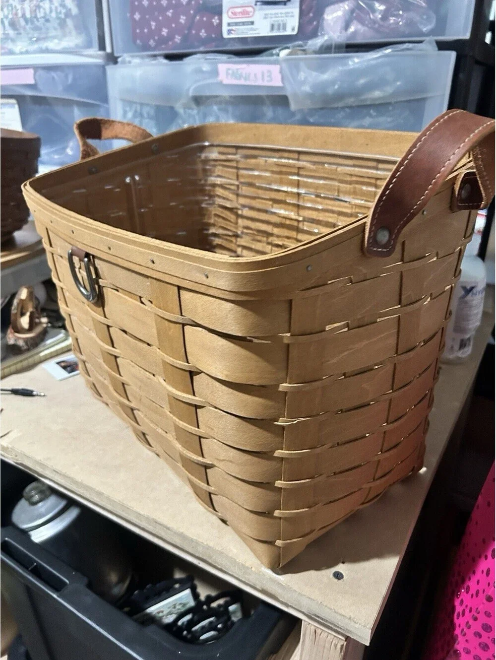 LONGABERGER Basket Sort & Store Newspaper Basket & Protector
